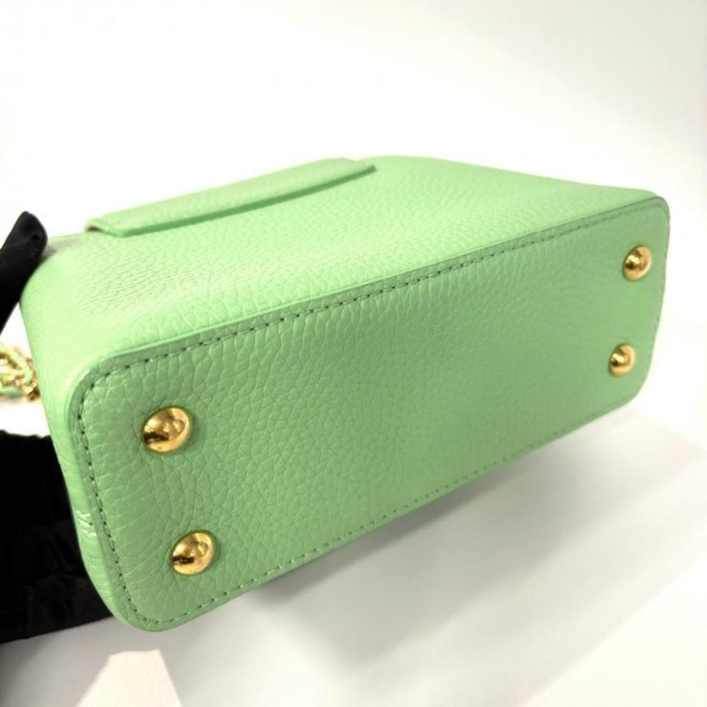 Louis Vuitton Green Leather Handbag