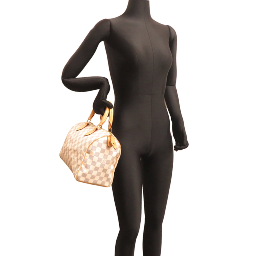 Louis Vuitton White Damier Azur Handbag