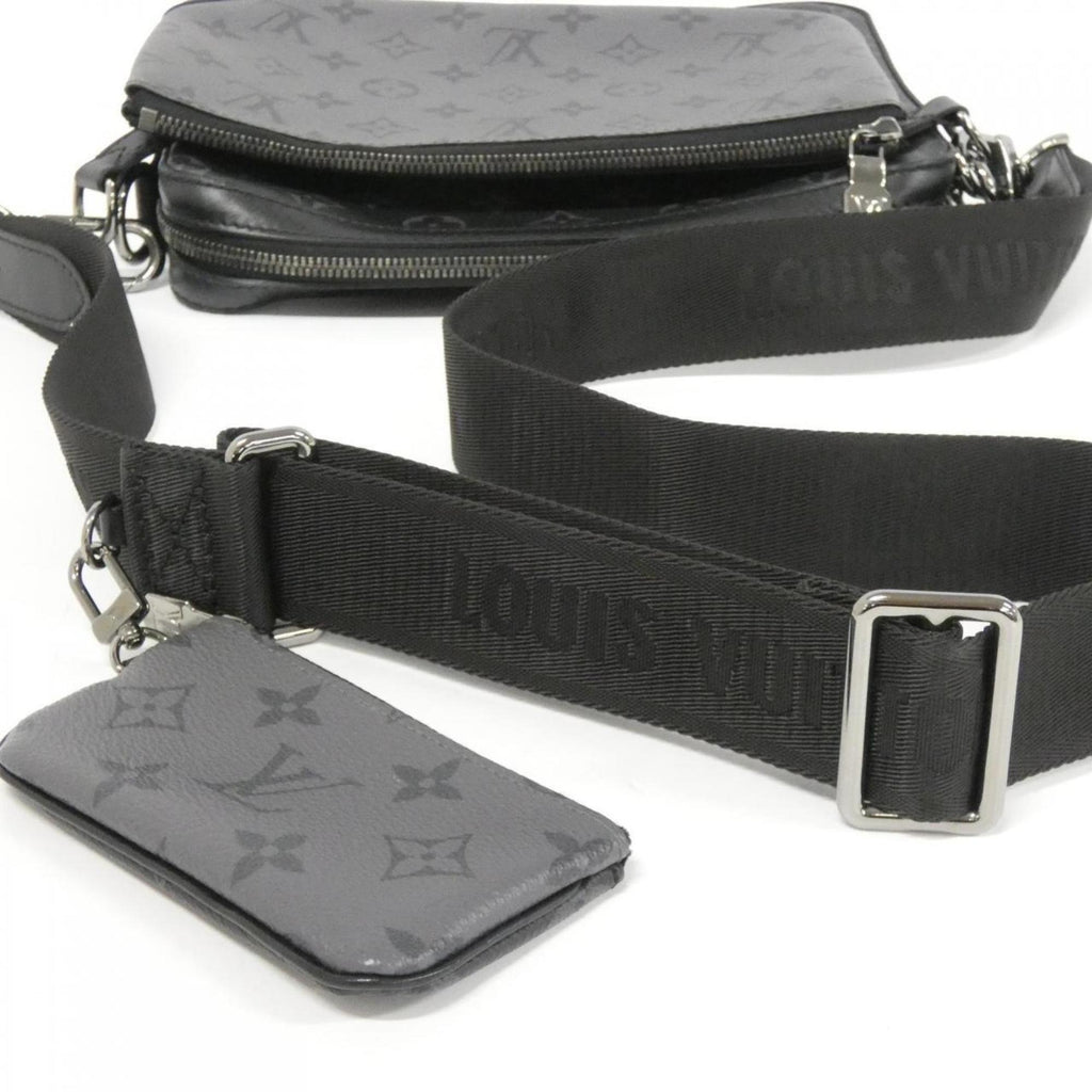 Louis Vuitton Black Gris Coated Canvas Shoulder Bag