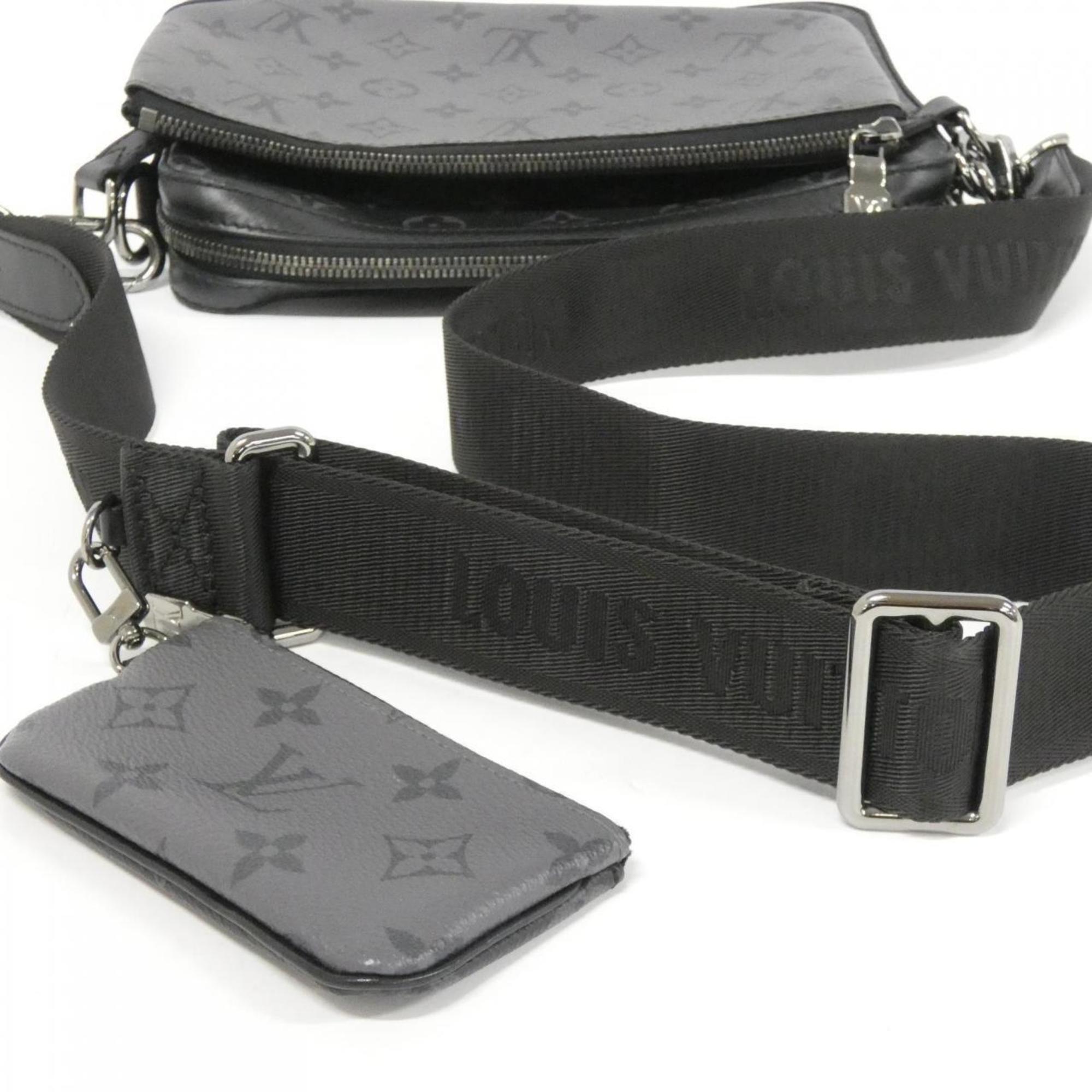 Louis Vuitton Black Gris Coated Canvas Shoulder Bag