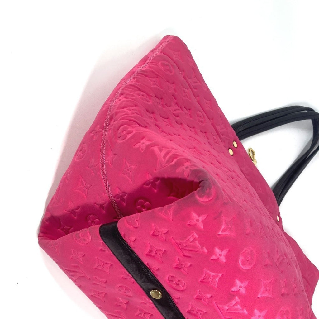 Louis Vuitton Black Pink Microfiber Shoulder Bag Tote Bag