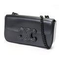 Celine Black Leather Shoulder Bag