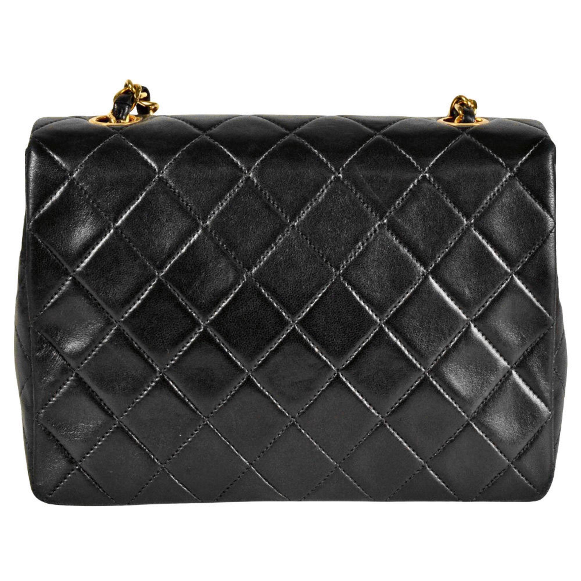 Chanel Black Leather Shoulder Bag