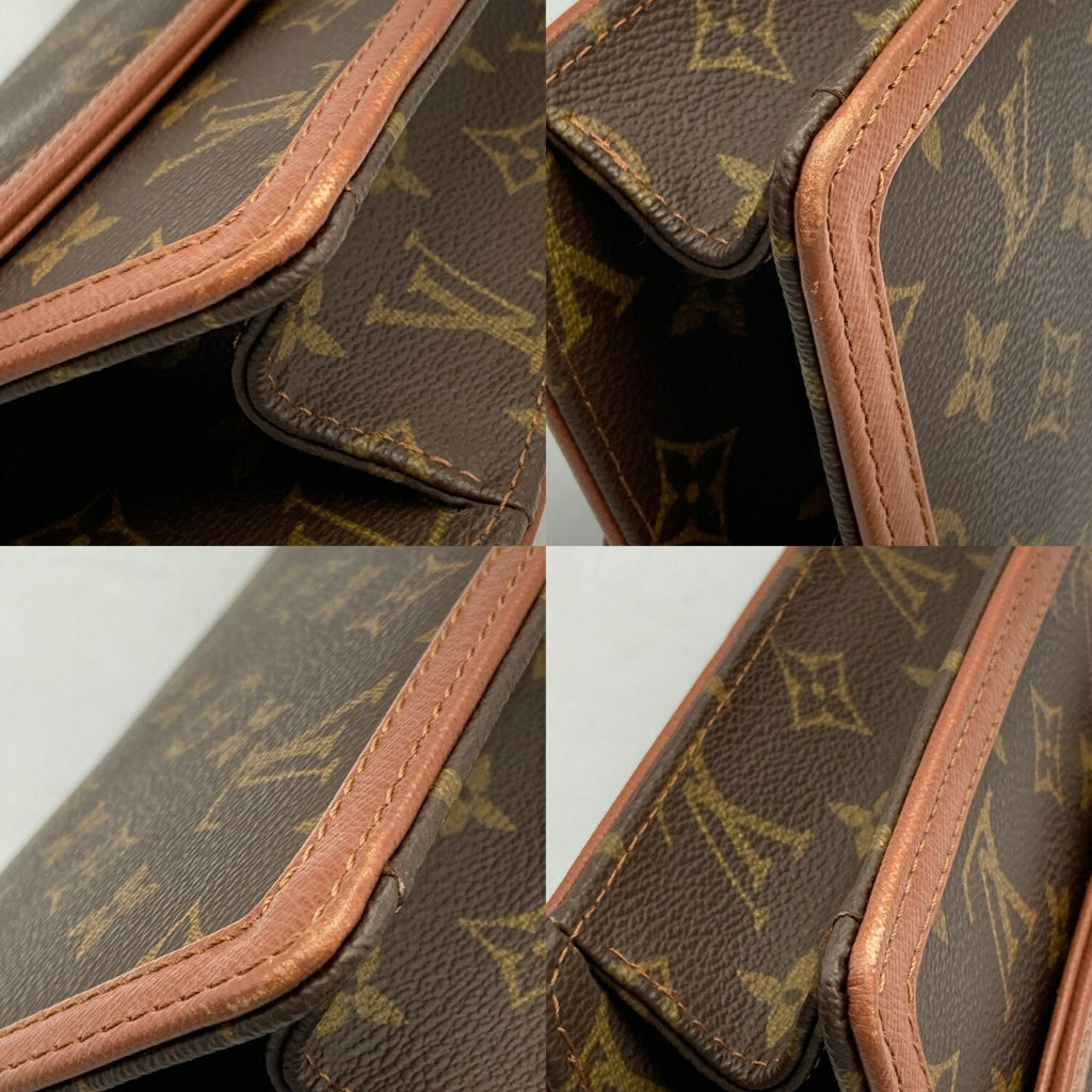Louis Vuitton Brown Pvc Leather Clutch Bag Pochette