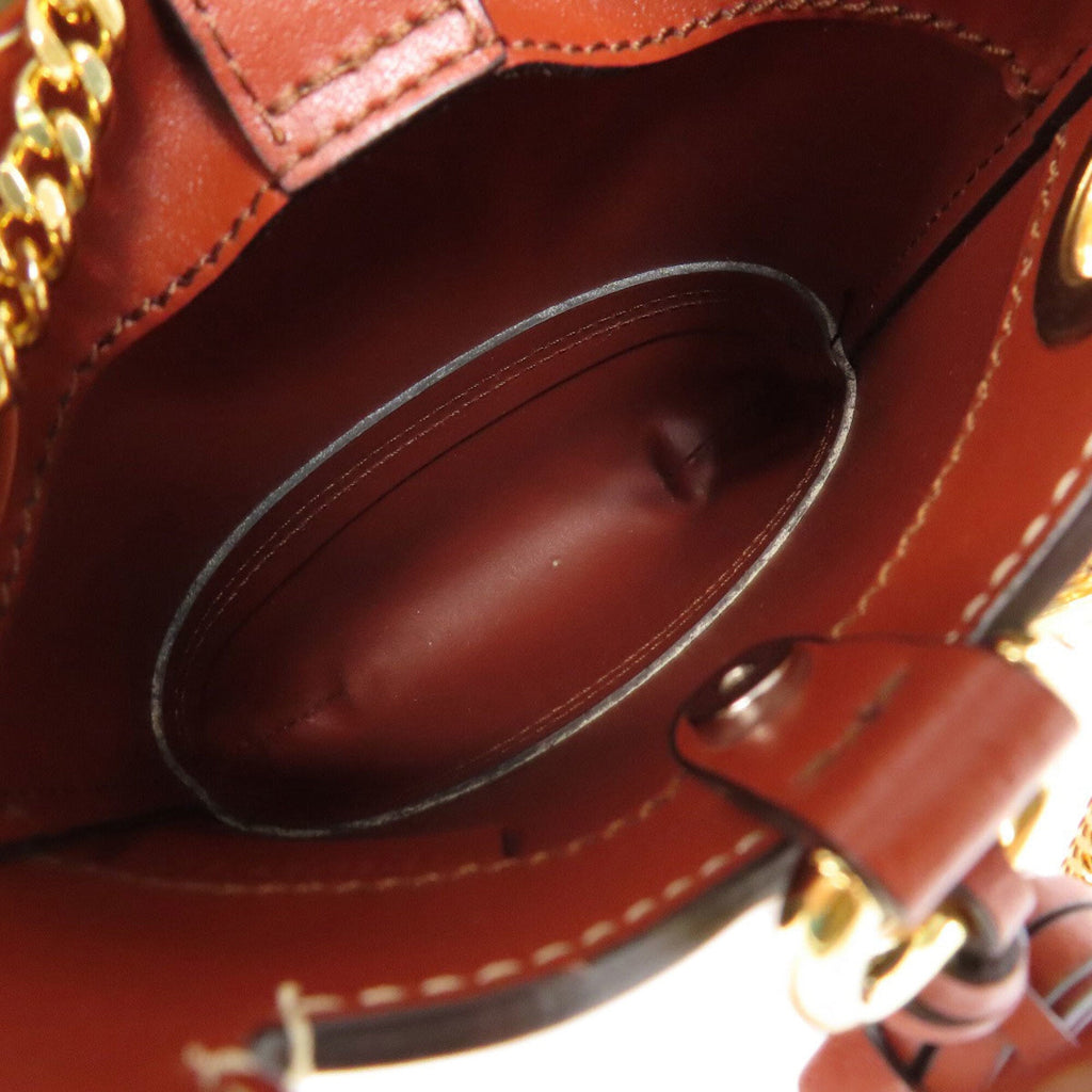 Chloé Brown Red Brown Leather Shoulder Bag (Pre-Owned)