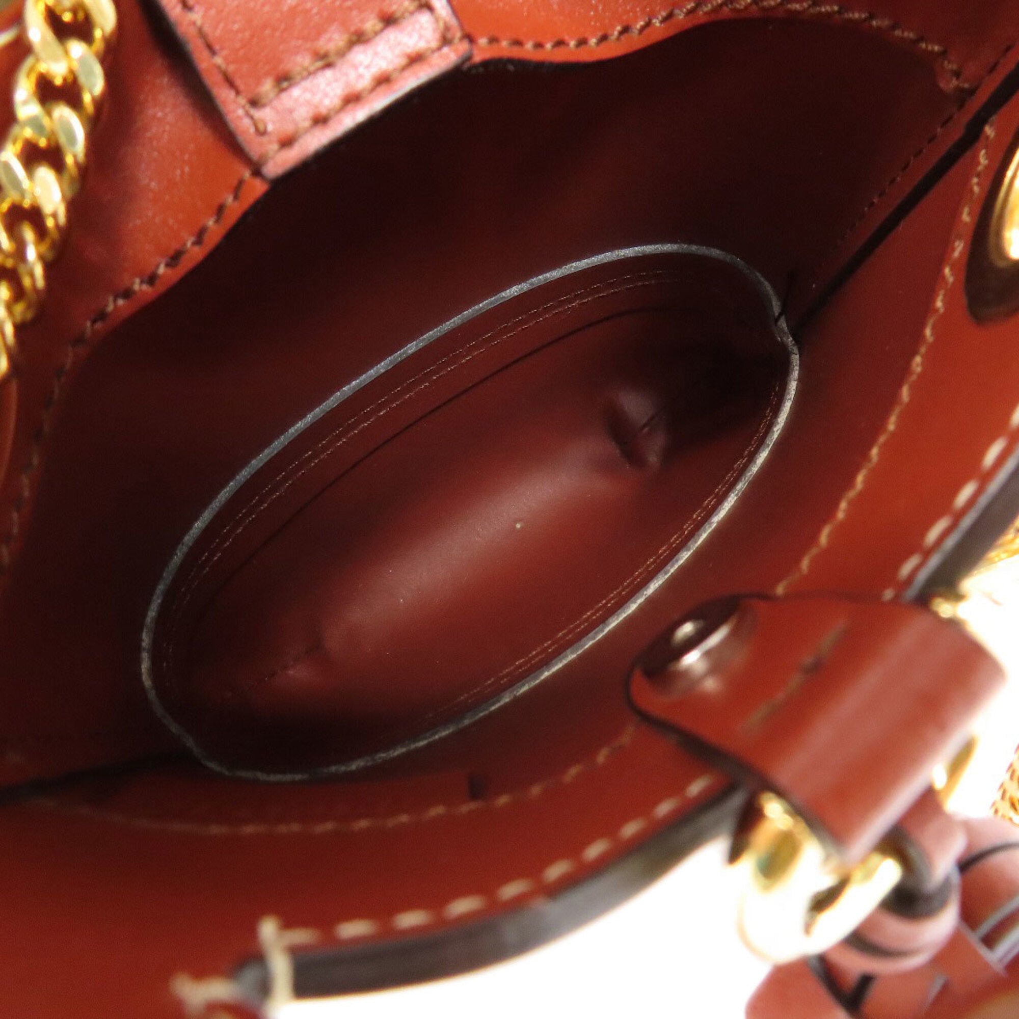 Chloé Brown Red Brown Leather Shoulder Bag (Pre-Owned)