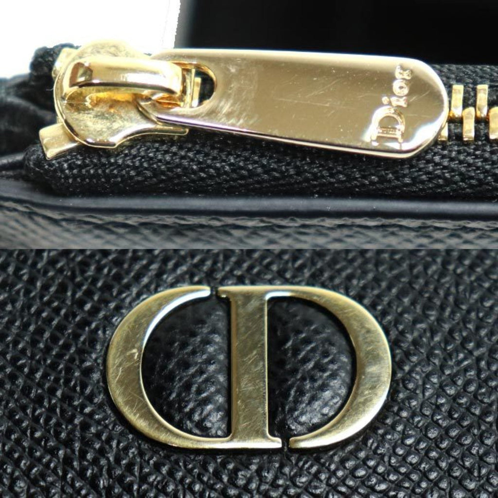 Christian Dior Black Leather Wallet (Tri-Fold) (Pre-Owned)