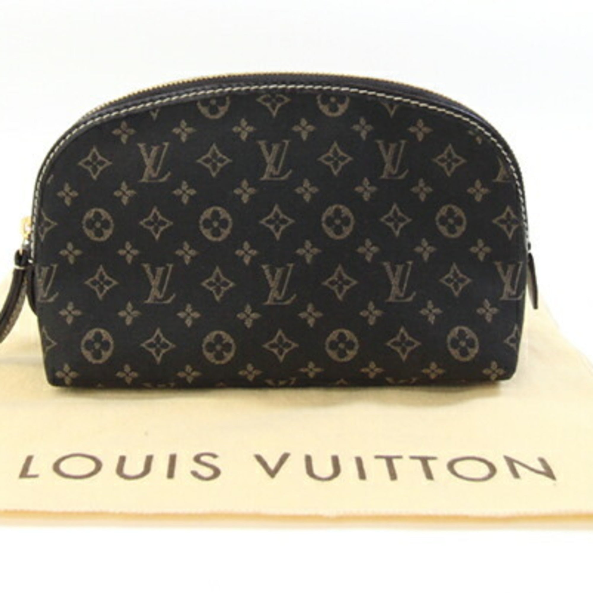 Louis Vuitton Dark Brown Fusain Monogram Idylle Canvas Pochette Pouch