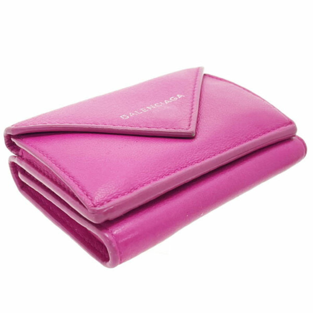 Balenciaga Pink Leather Wallet (Tri-Fold)