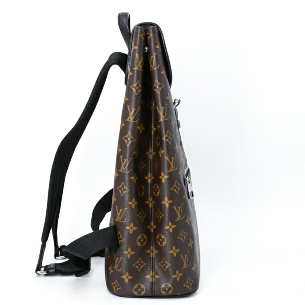 Louis Vuitton Black Brown Monogram Monogram Leather Backpack