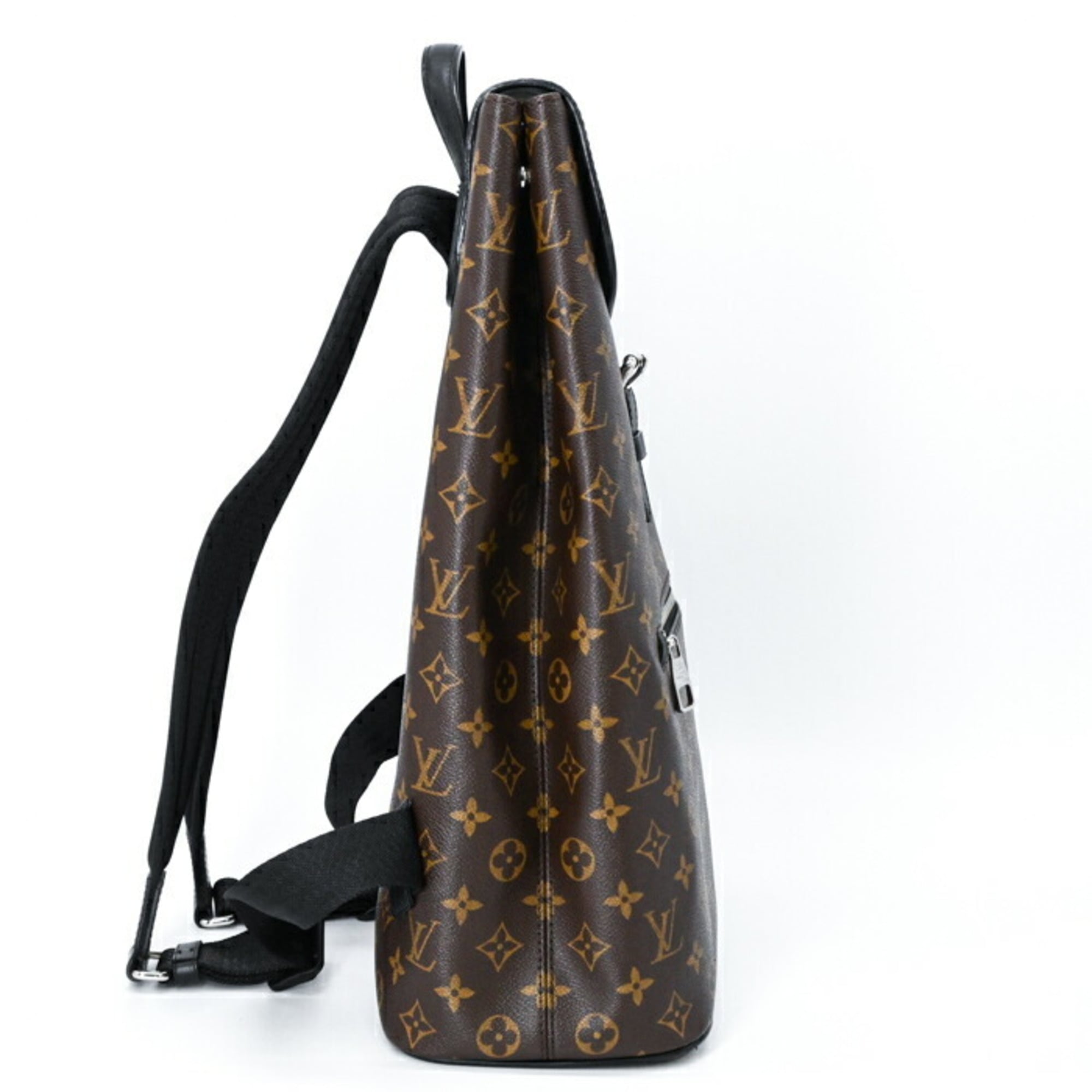 Louis Vuitton Black Brown Monogram Monogram Leather Backpack