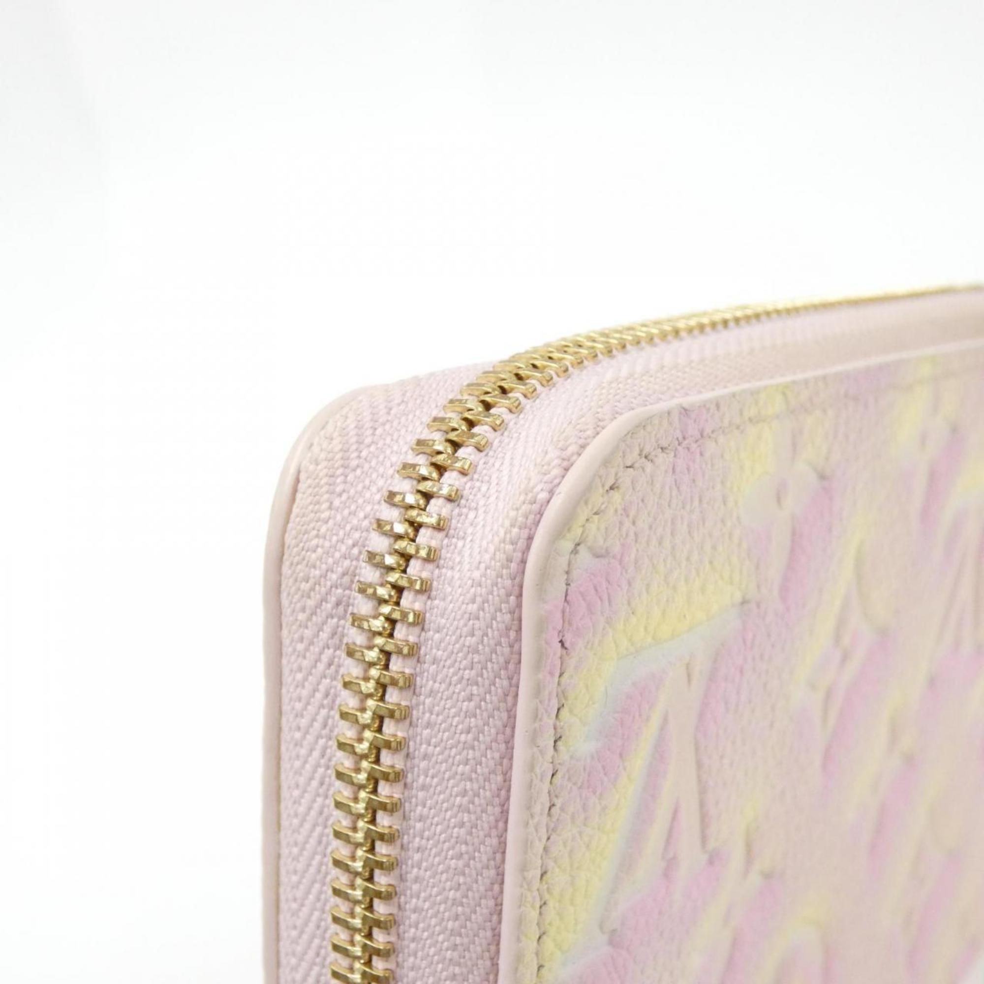Louis Vuitton Light Pink Leather Long Wallet