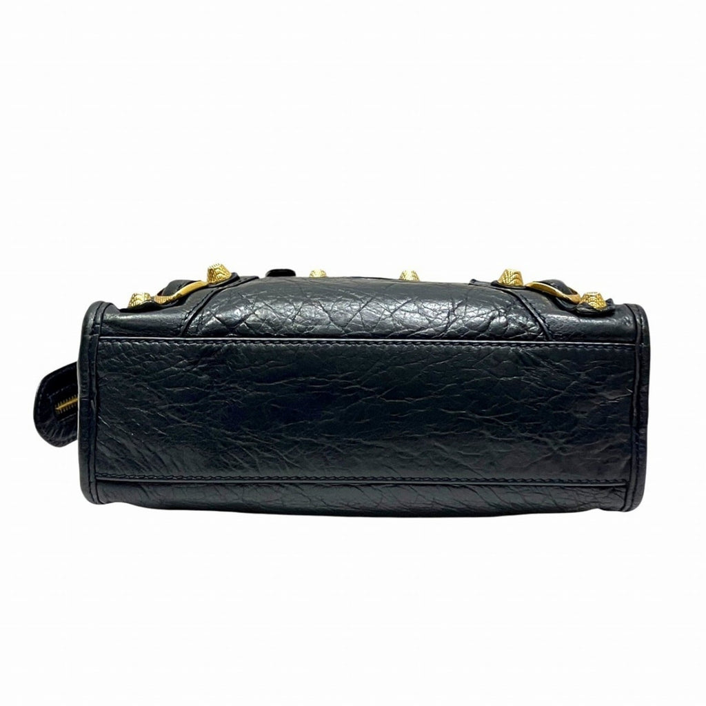 Balenciaga Navy Leather Hand