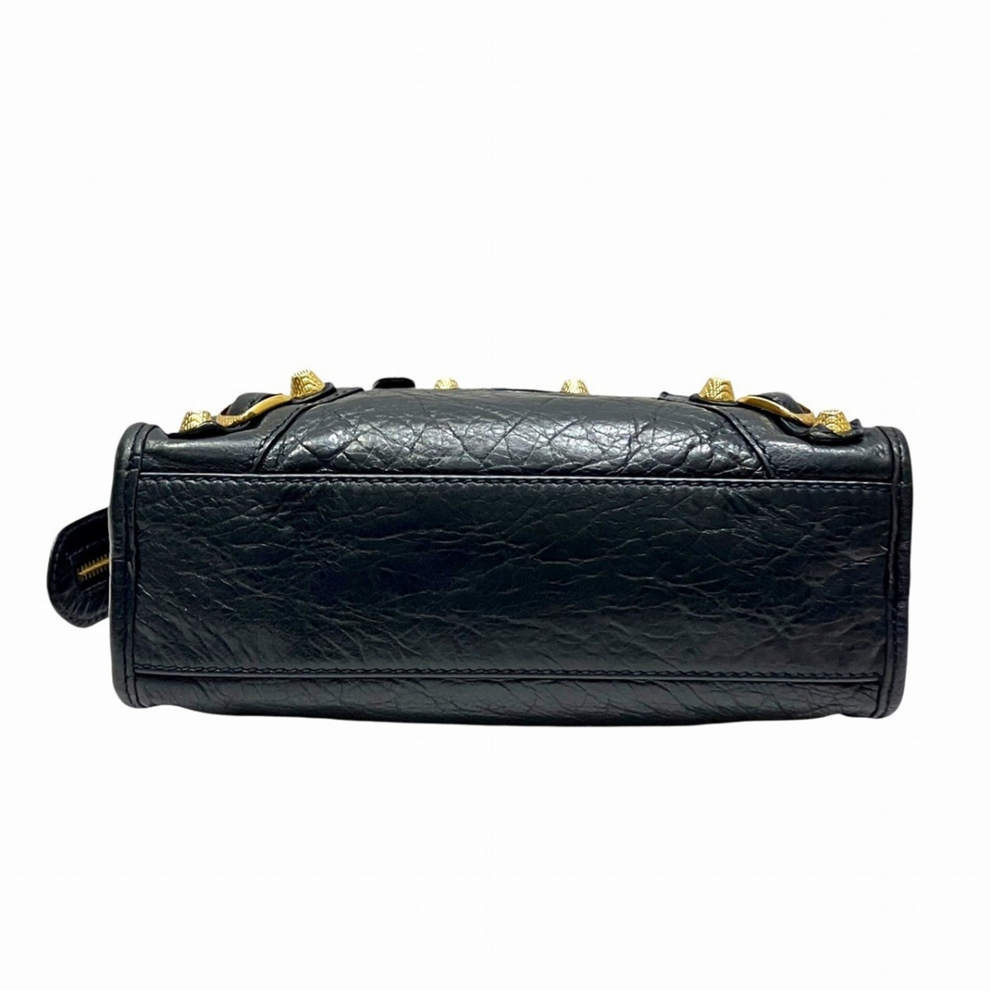 Balenciaga Navy Leather Hand