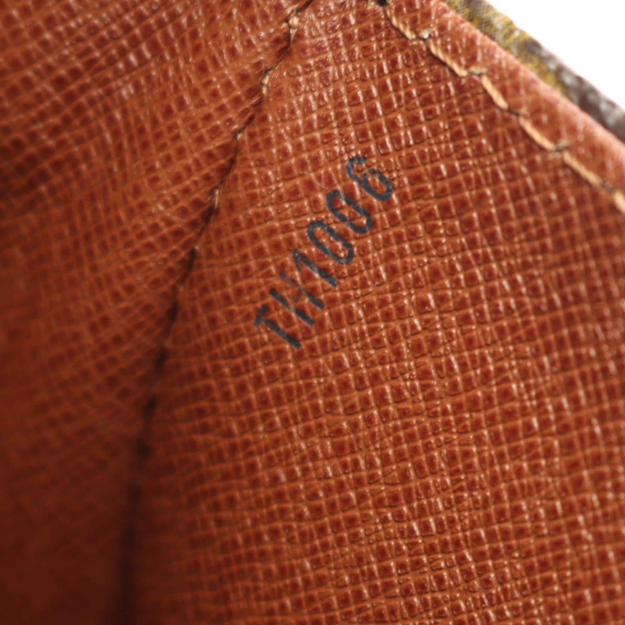 Louis Vuitton Brown Coated Canvas Leather Shoulder Bag