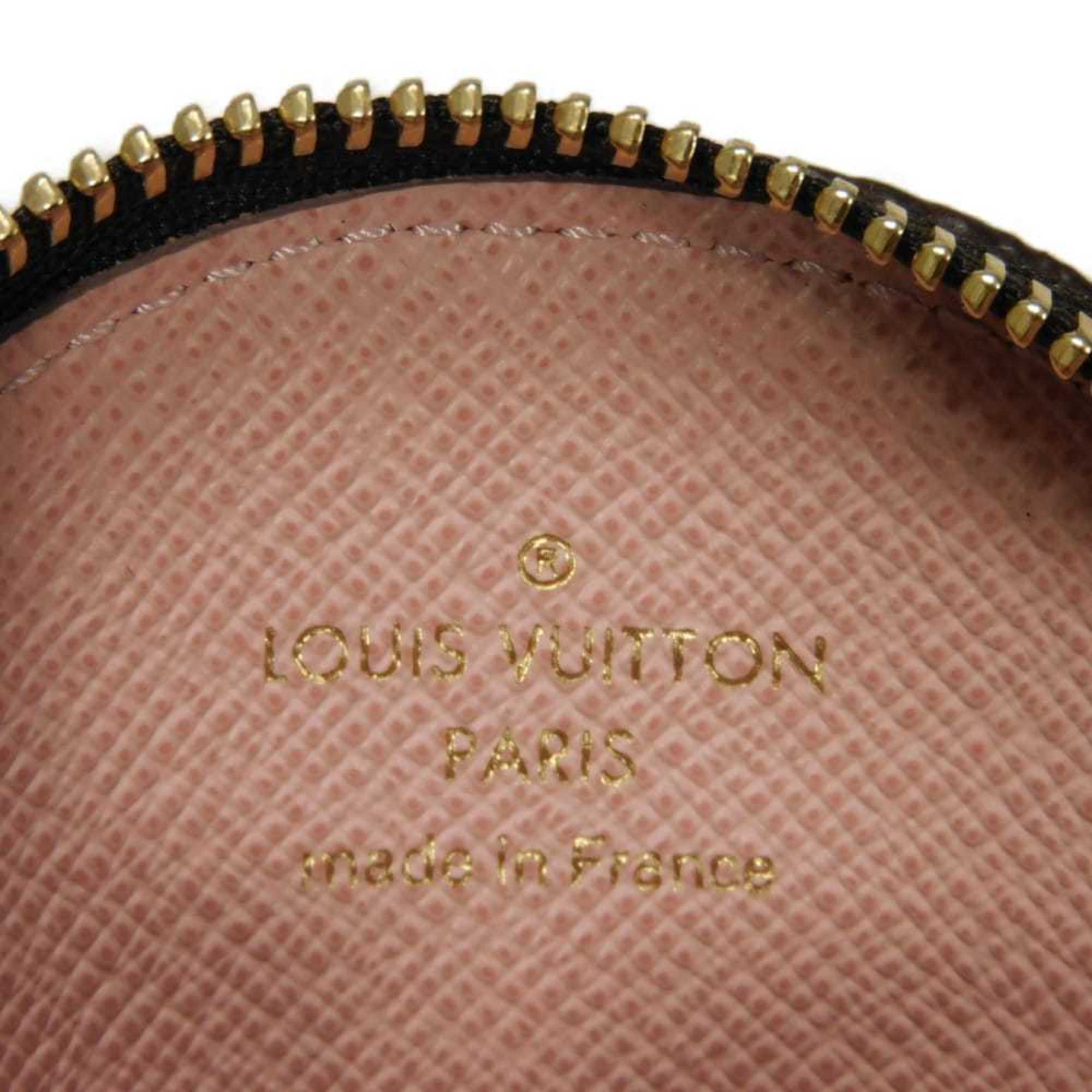 Louis Vuitton Monogram Brown Pink Monogram Coin Purse/Coin Case