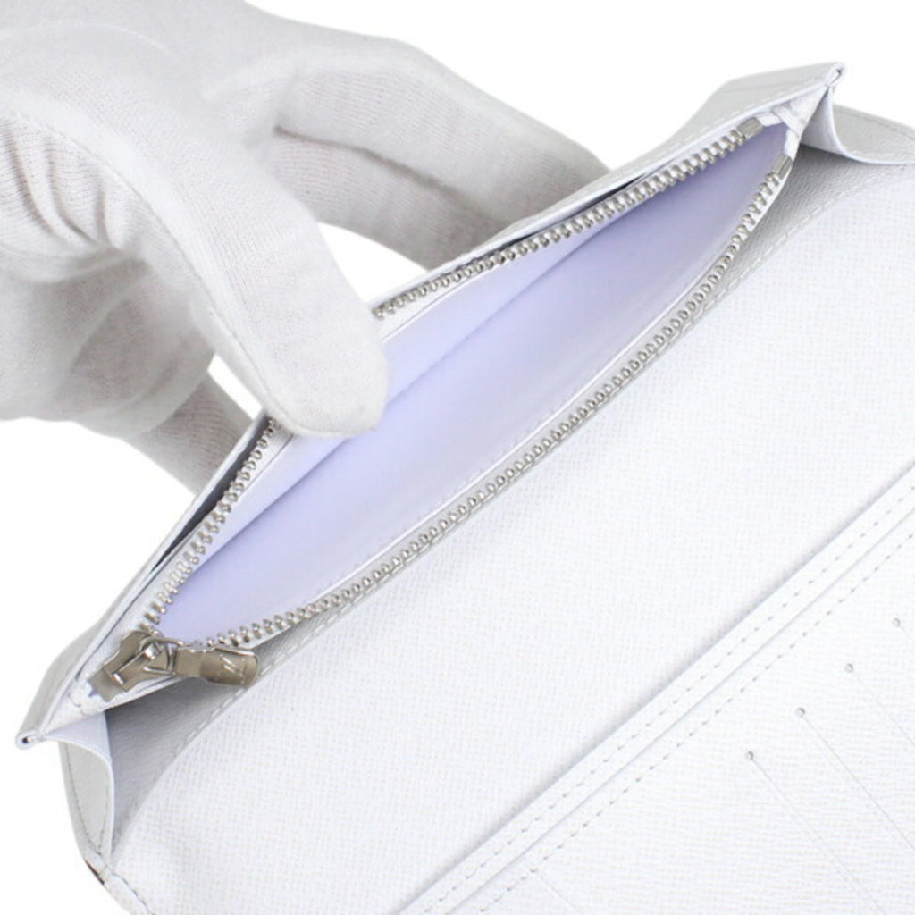Louis Vuitton Taigarama Blanc White Taigarama Long Wallet