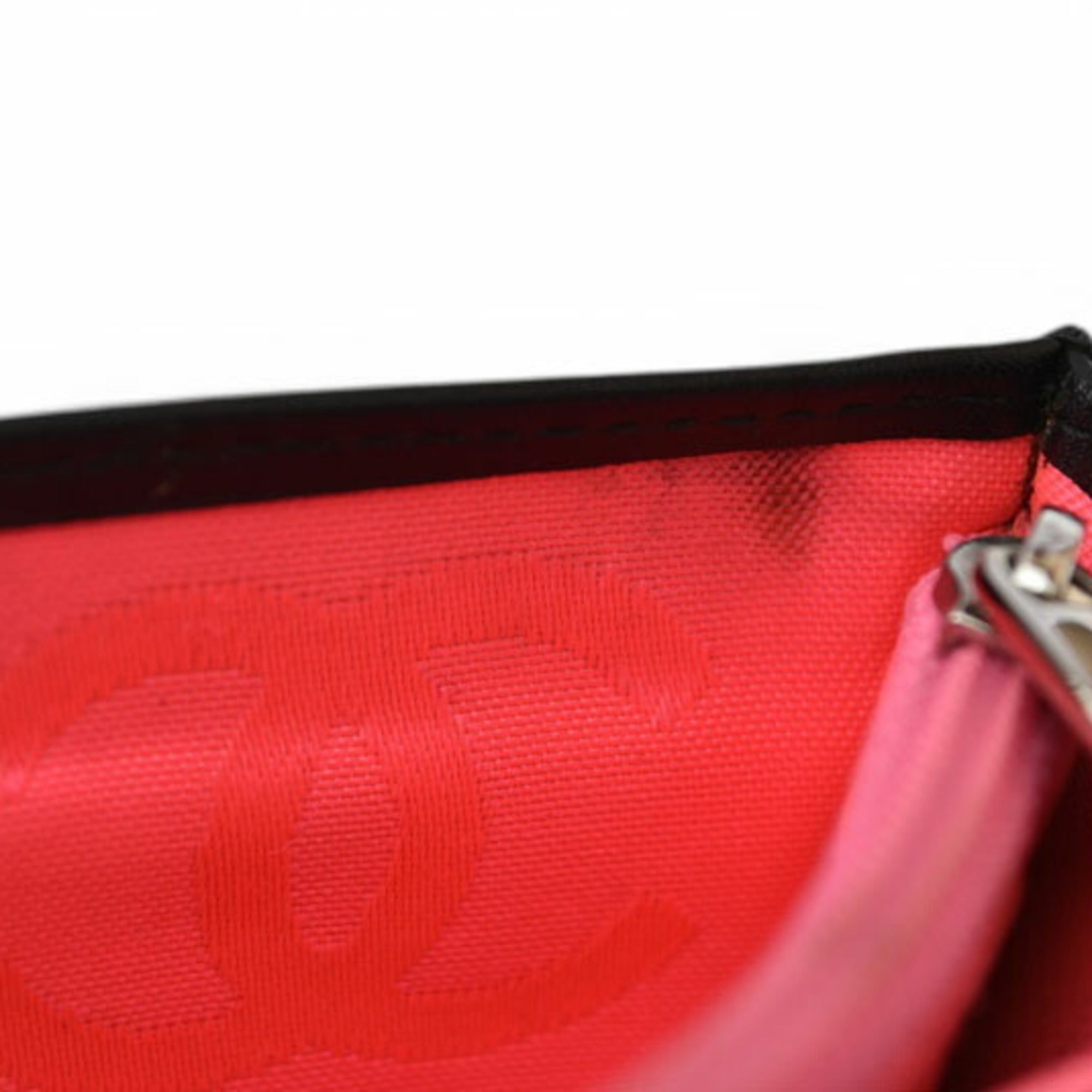 Chanel Black Pink Leather Wallet (Bi-Fold)