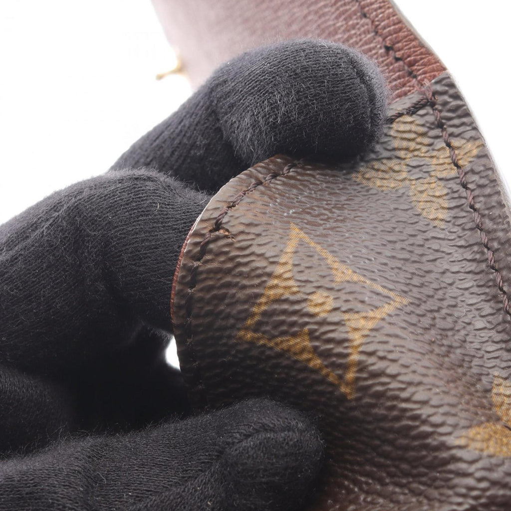 Louis Vuitton Brown Coated Canvas Leather Shoulder Bag