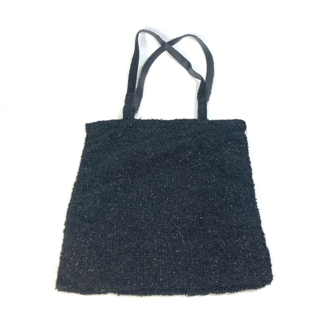 Chanel Black Tweed Shopping Bag Tote Bag