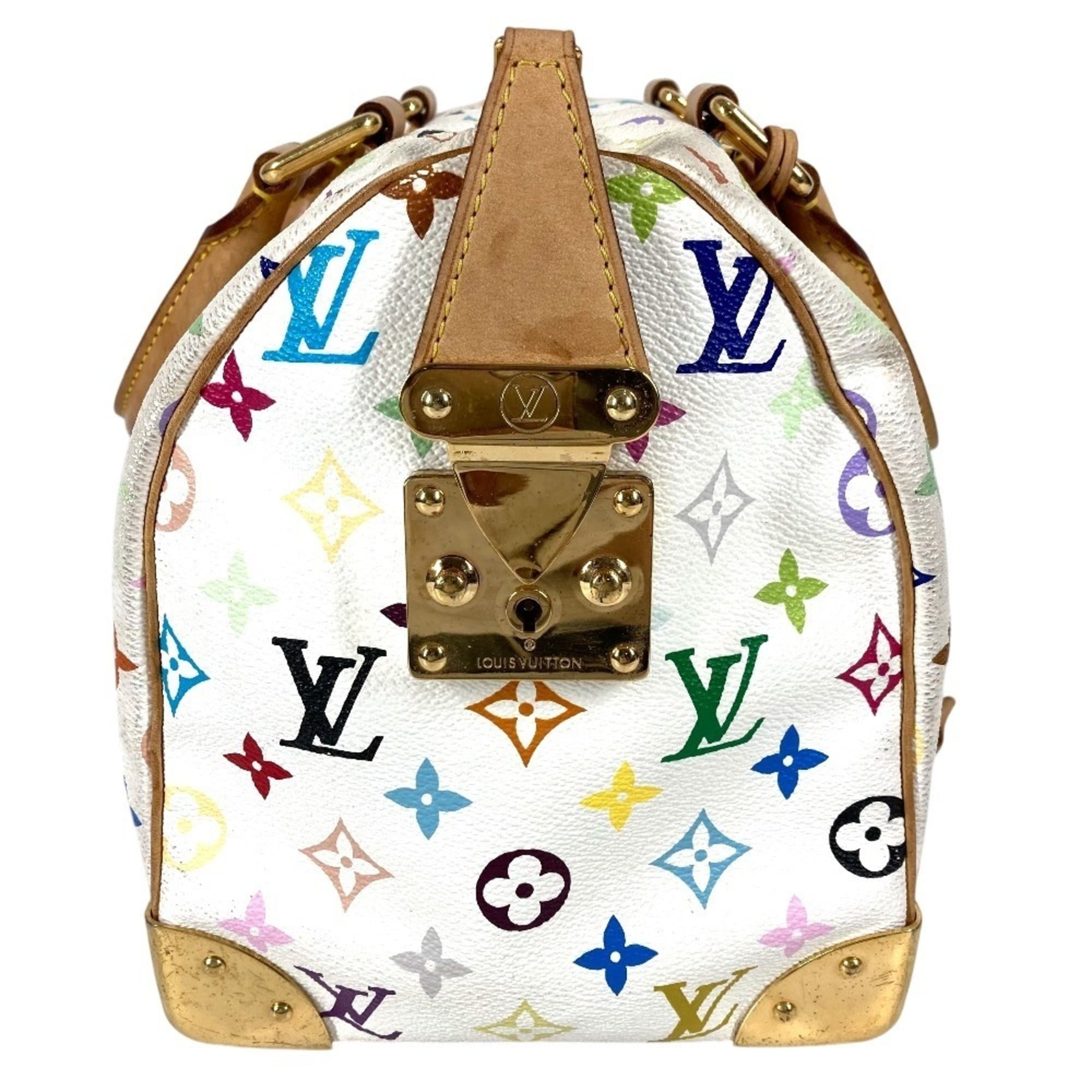 Louis Vuitton Monogram Multicolore Blanc White Monogram Multicolore Boston Bag Handbag