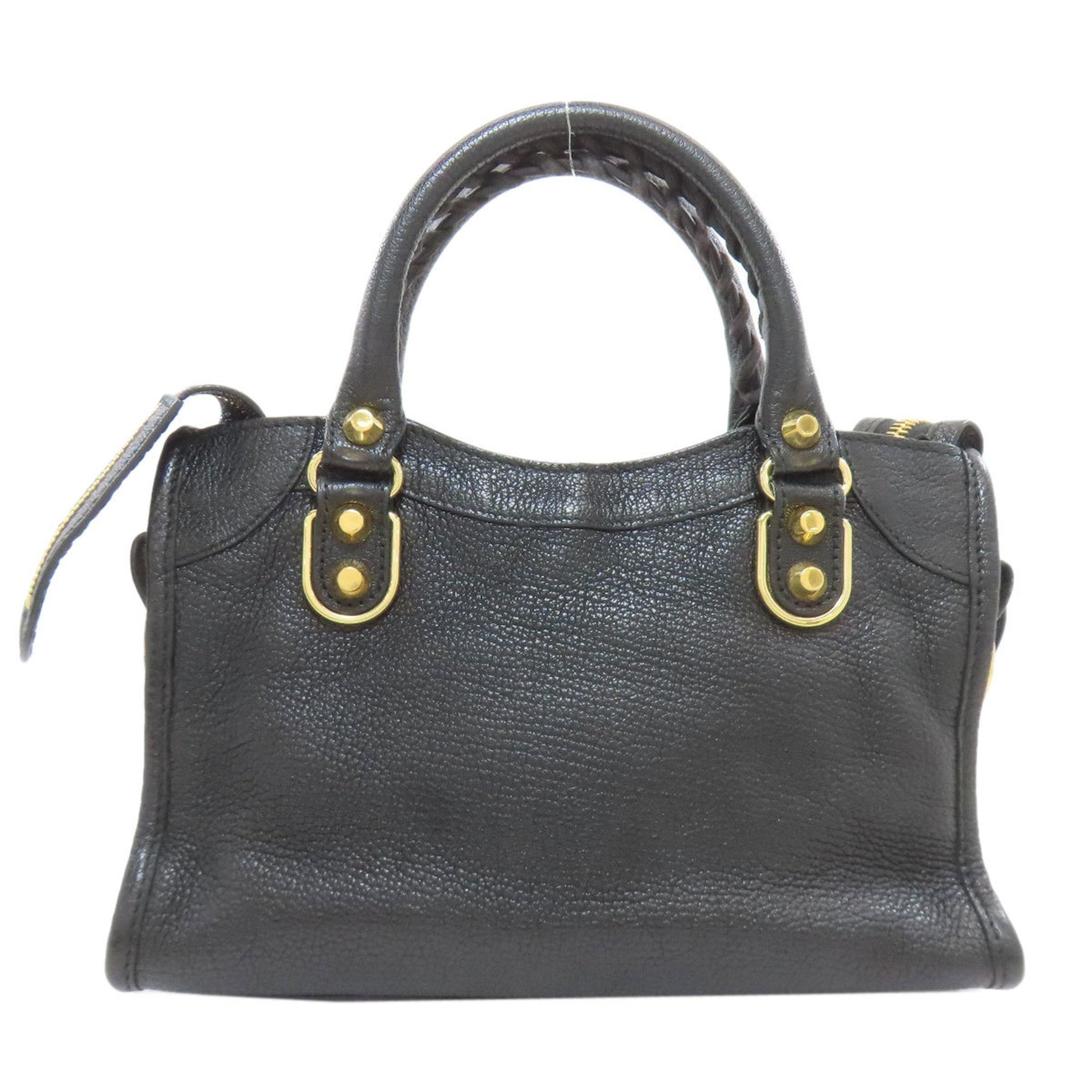 Balenciaga Black Leather Hand