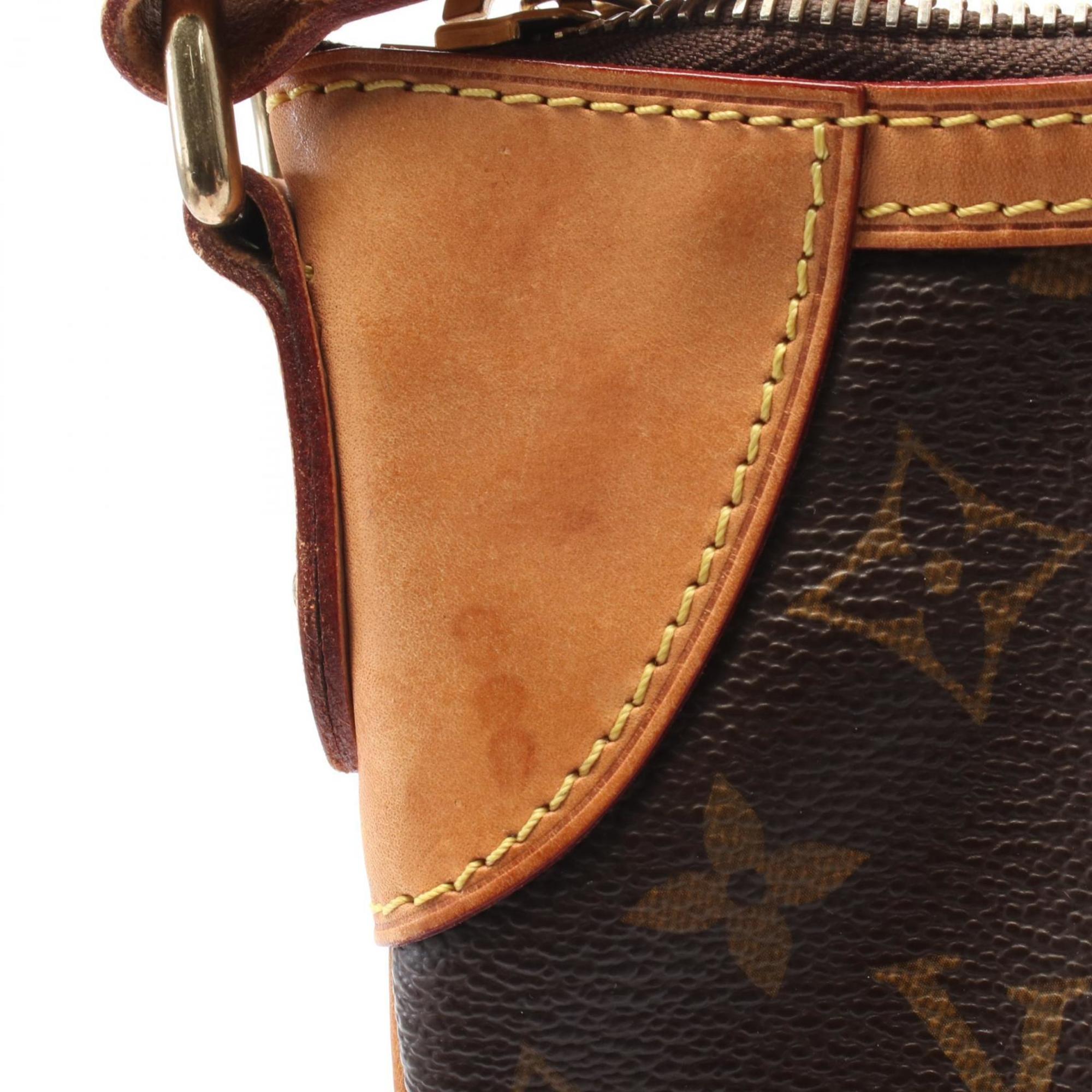 Louis Vuitton Monogram Brown Coated Canvas Leather Shoulder Bag