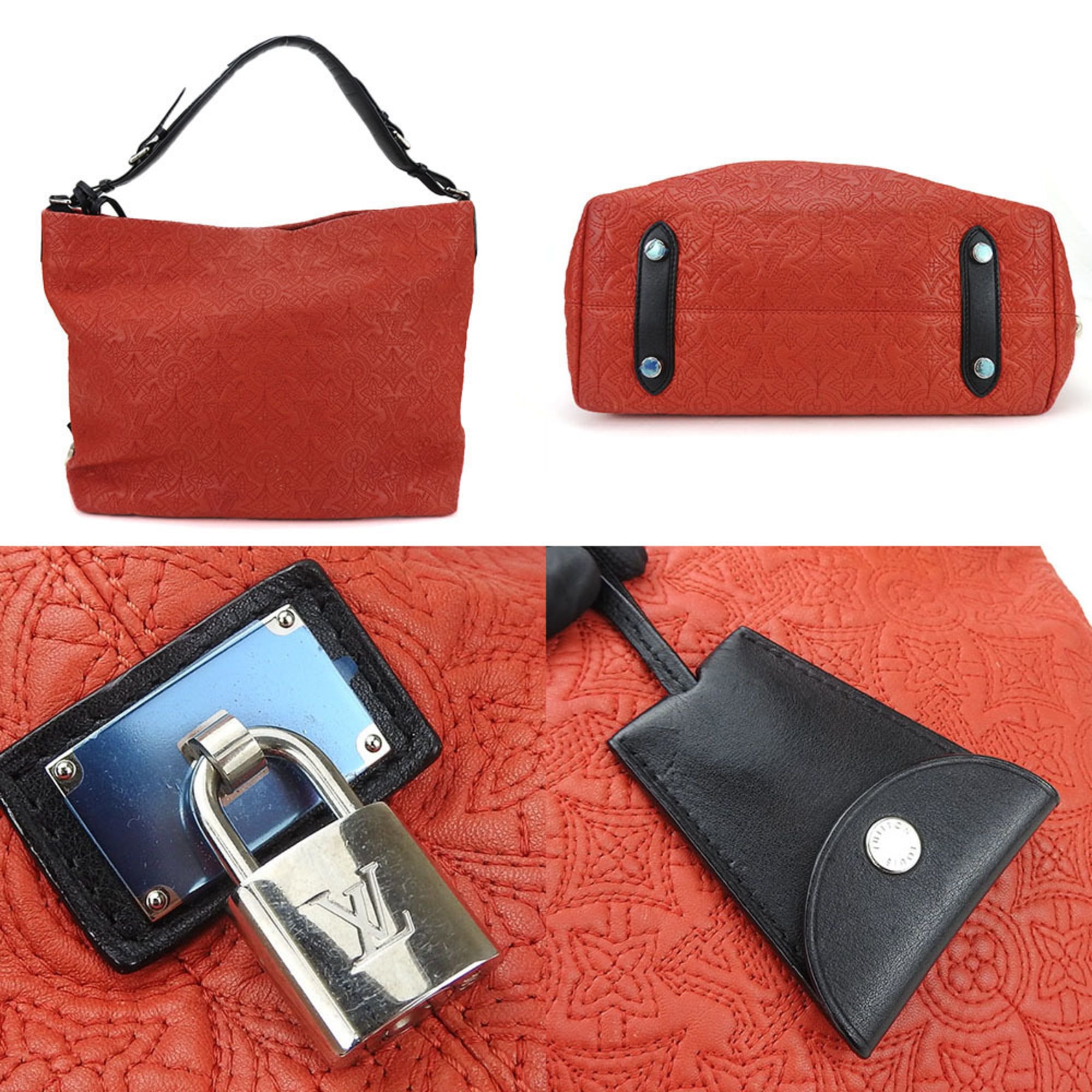Louis Vuitton Black Red Color Monogram Shoulder Bag
