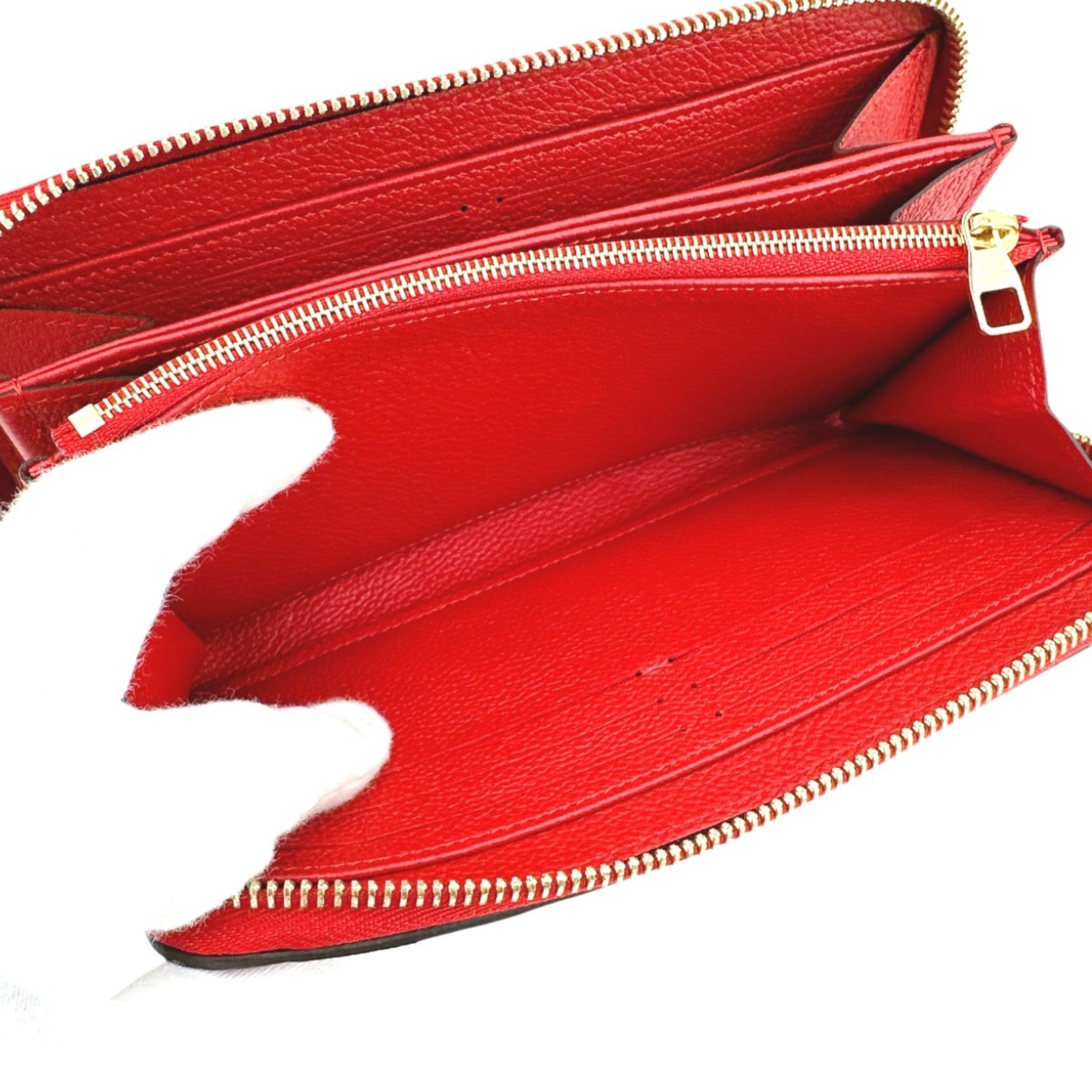 Louis Vuitton Red Color Monogram Empreinte Long Wallet