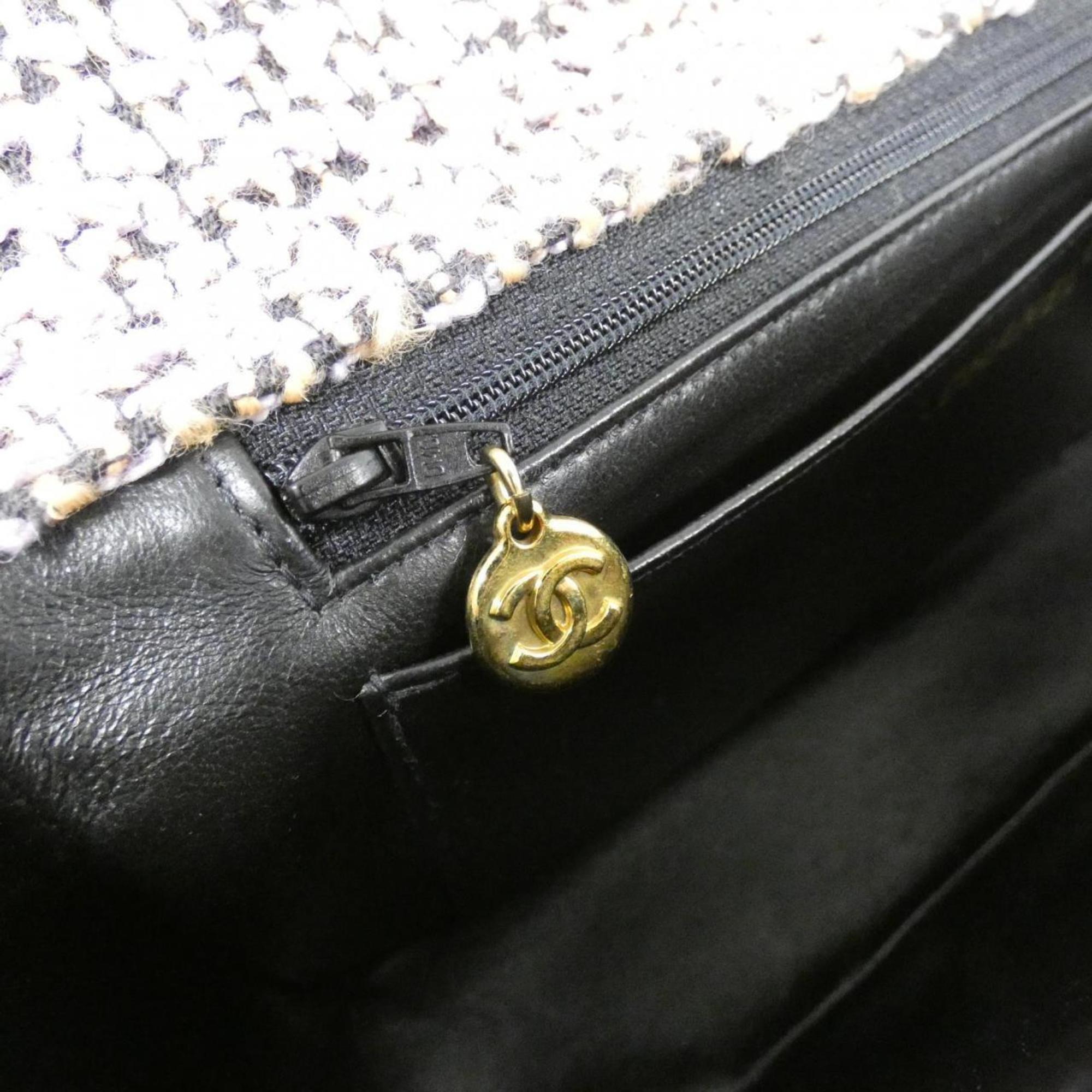 Chanel Light Purple Tweed Handbag
