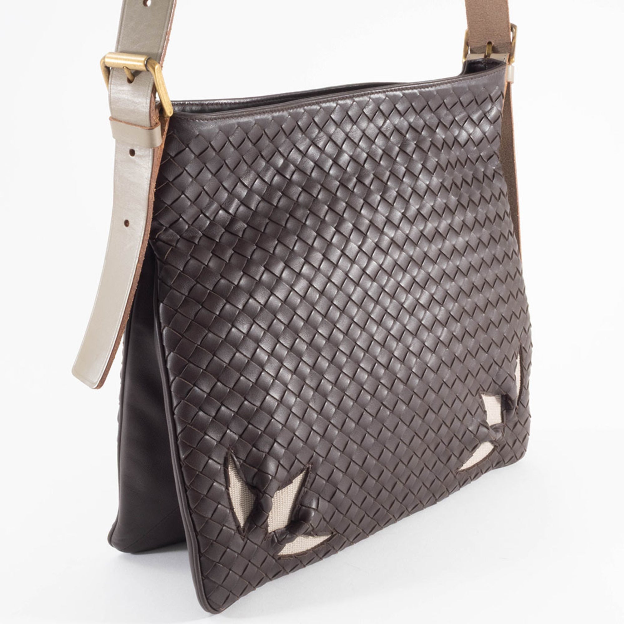 Bottega Veneta Dark Brown Leather Shoulder Bag