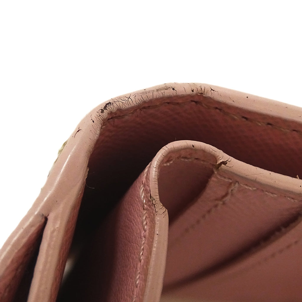 Louis Vuitton Ivory Rose Ballerine Damier Azur Wallet (Tri-Fold)