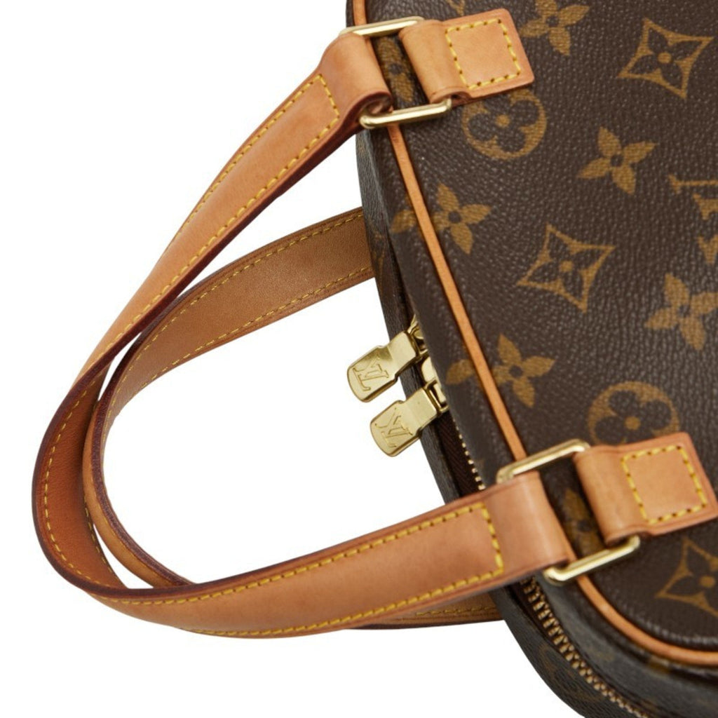 Louis Vuitton Brown Pvc Leather Handbag