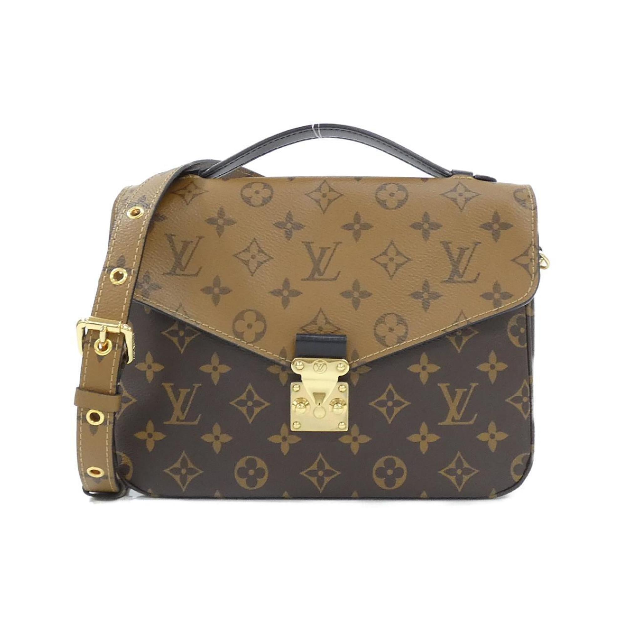 Louis Vuitton Marron Coated Canvas Handbag Pochette
