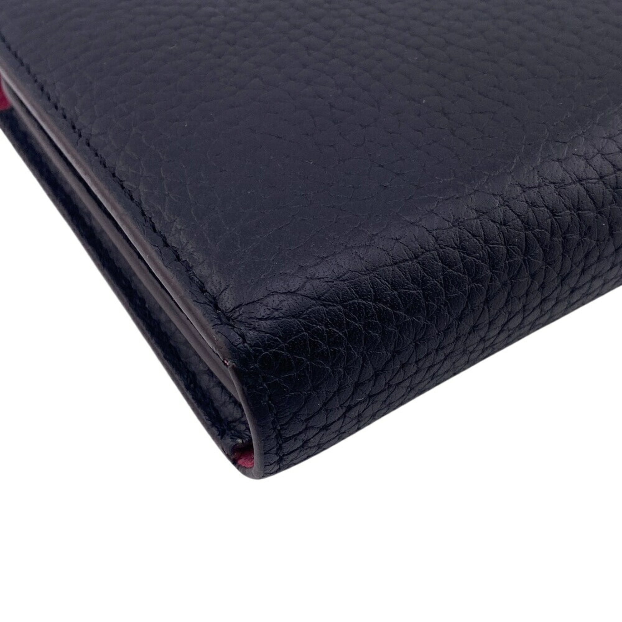 Louis Vuitton Black Leather Long Wallet