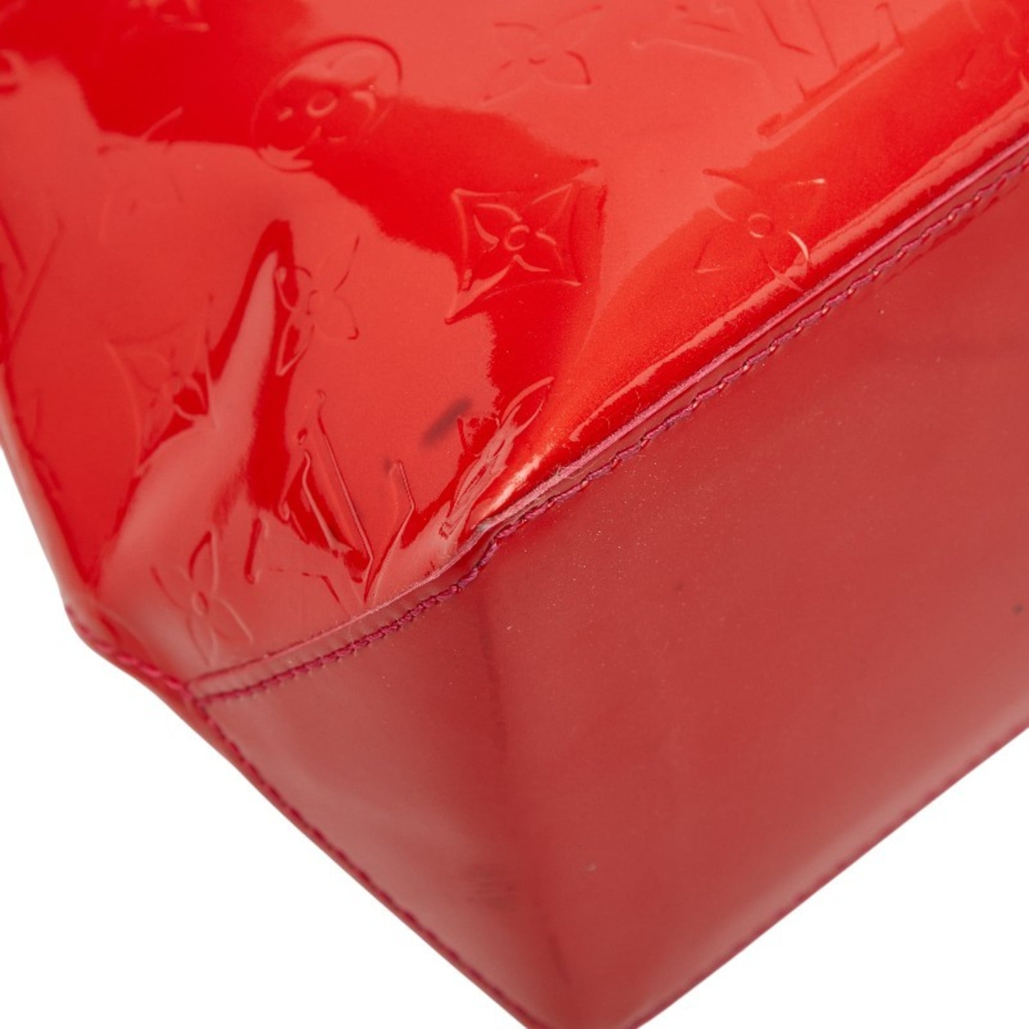 Louis Vuitton Pomme D'amour Red Color Patent Leather Handbag