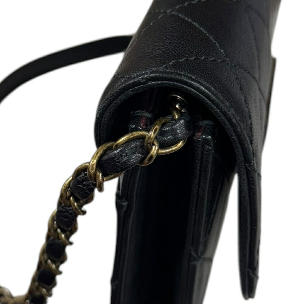 Chanel Black Leather Shoulder Bag