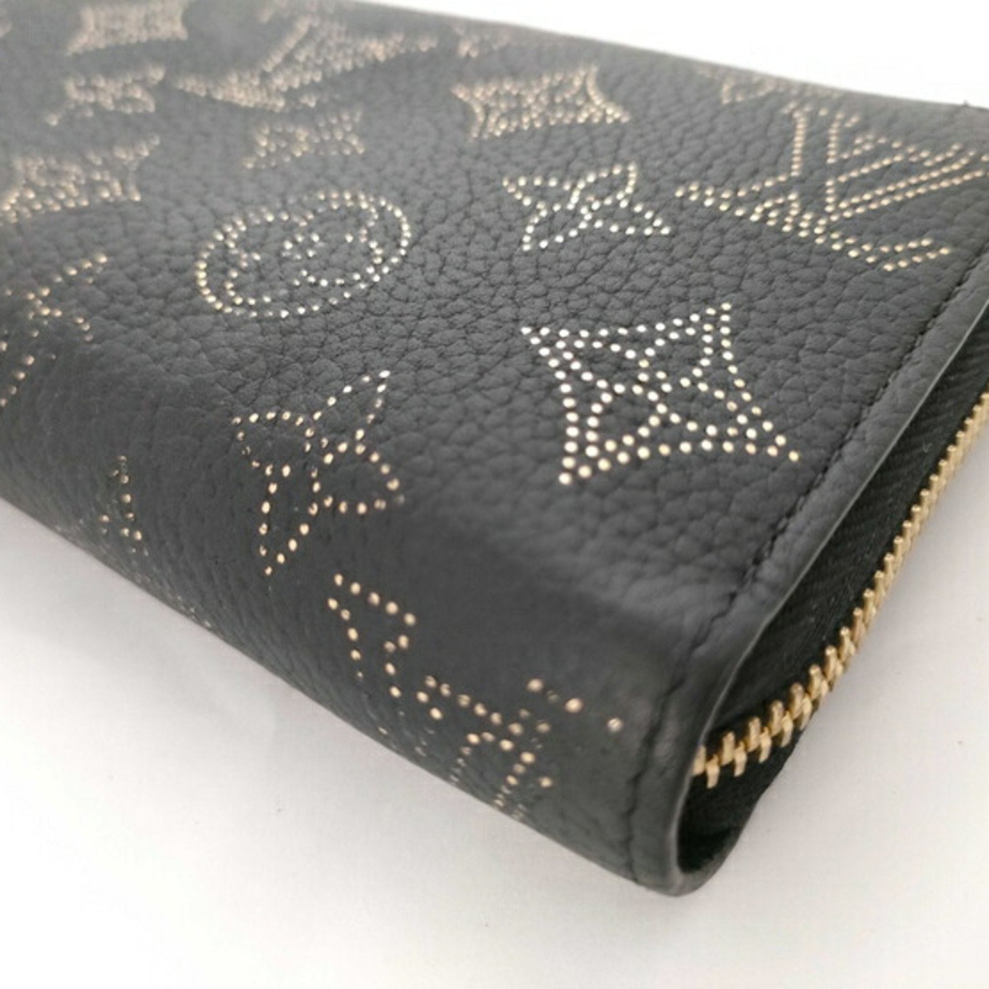 Louis Vuitton Black Leather Long Wallet