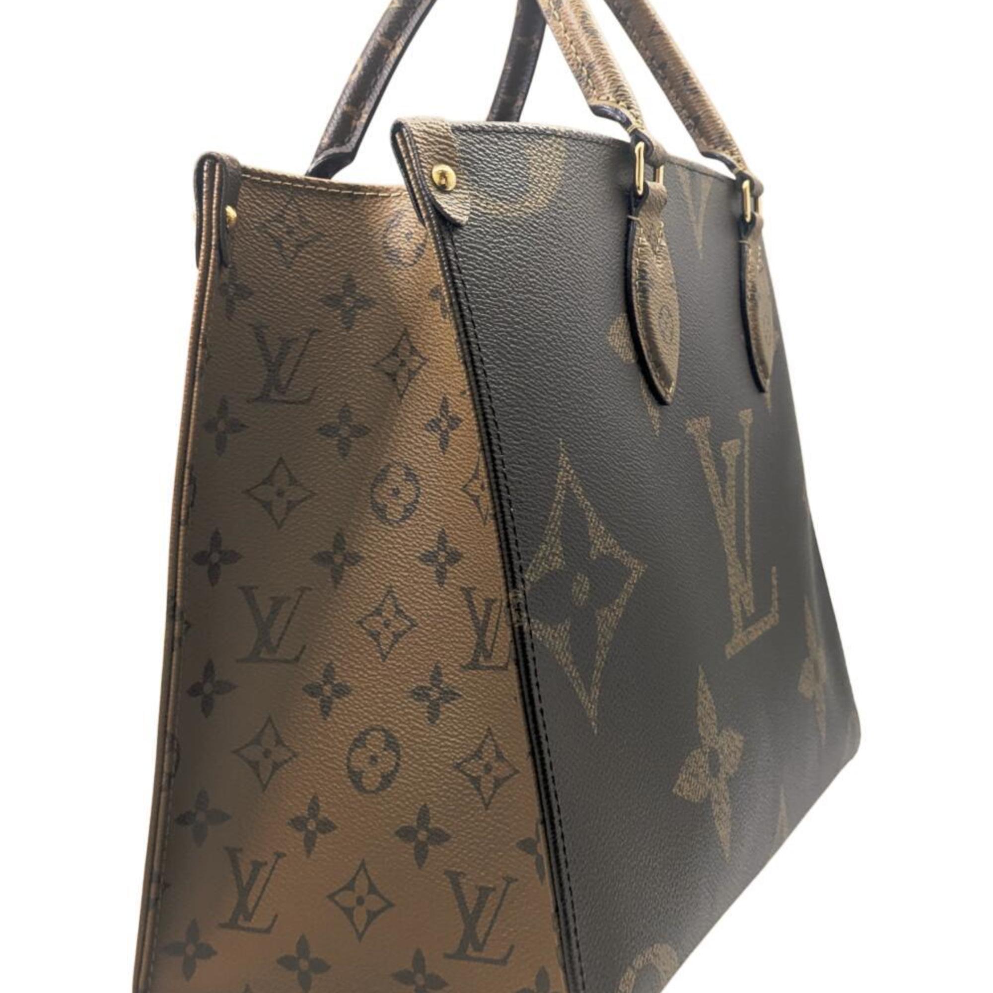 Louis Vuitton Brown Monogram Monogram Reverse Monogram Reverse Monogram Handbag Shoulder Bag Tote Bag