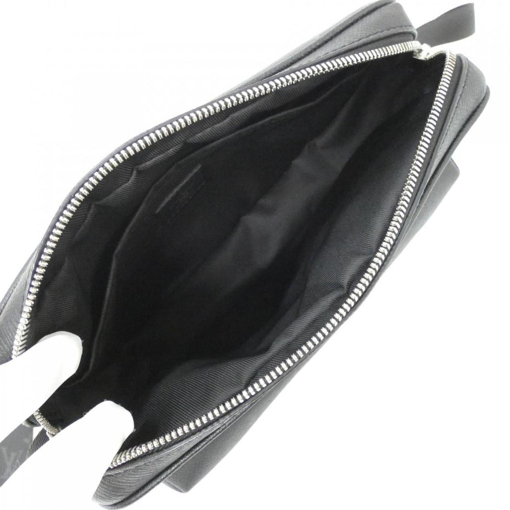 Louis Vuitton Black Coated Canvas Leather Shoulder Bag