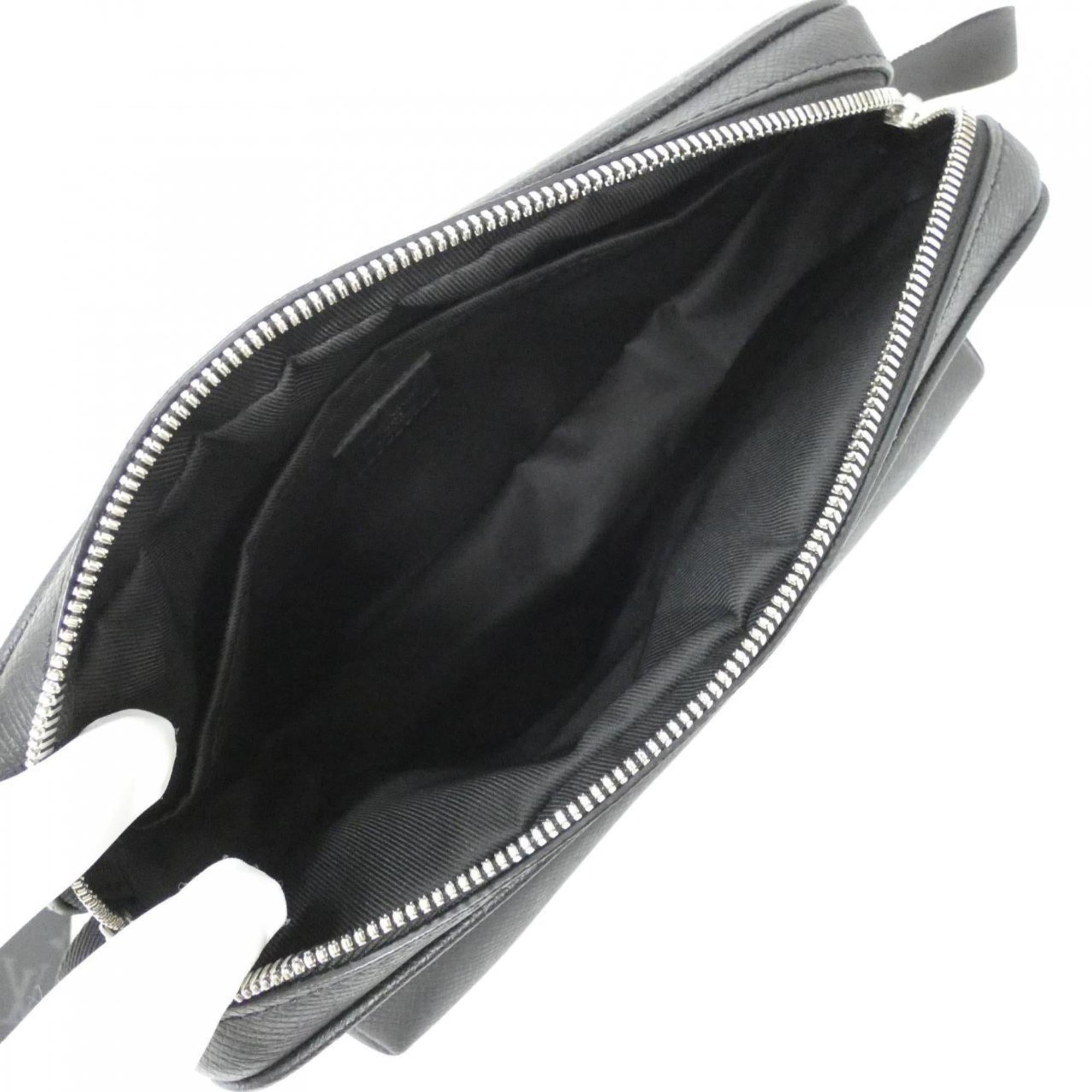Louis Vuitton Black Coated Canvas Leather Shoulder Bag