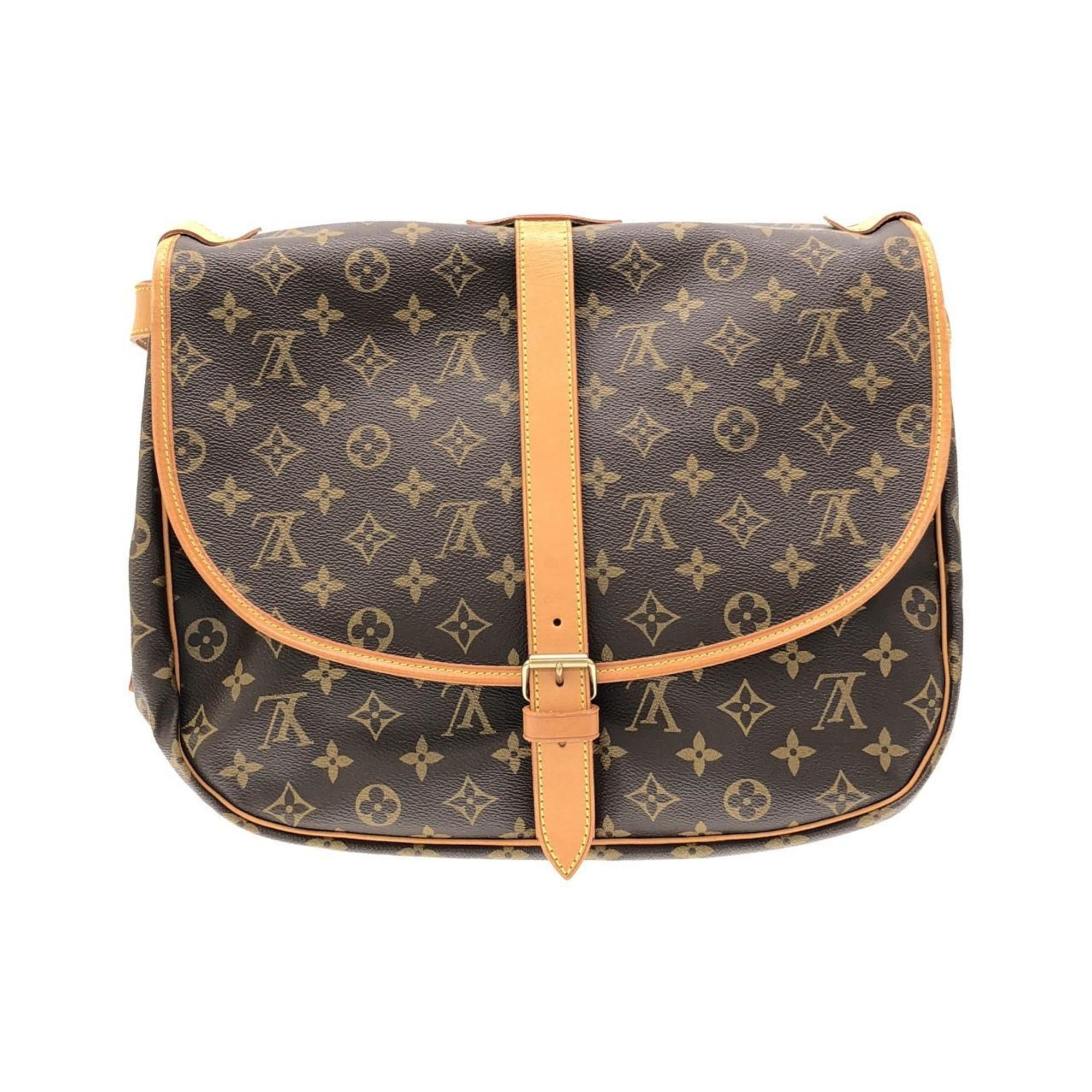 Louis Vuitton Brown Coated Canvas Shoulder Bag