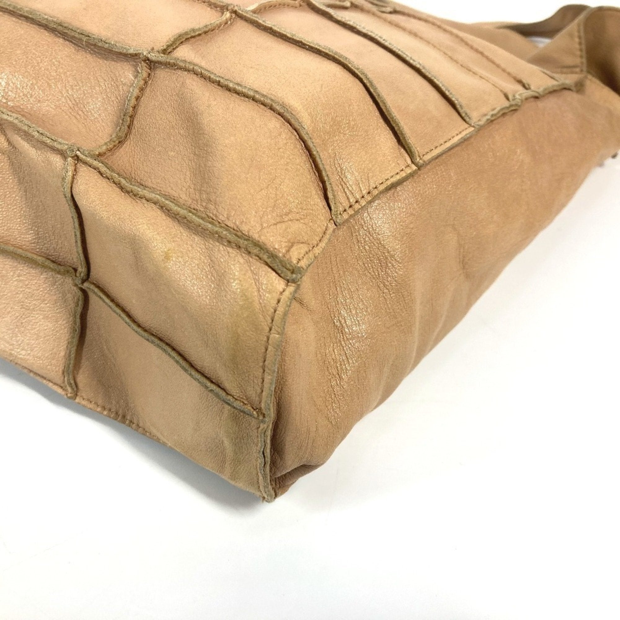 Chanel Beige Leather Shoulder Bag Tote Bag