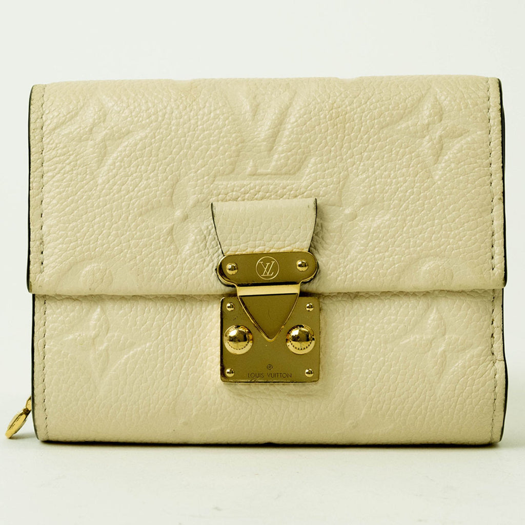 Louis Vuitton Cream Monogram Empreinte Leather Wallet