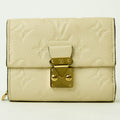 Louis Vuitton Cream Monogram Empreinte Leather Wallet