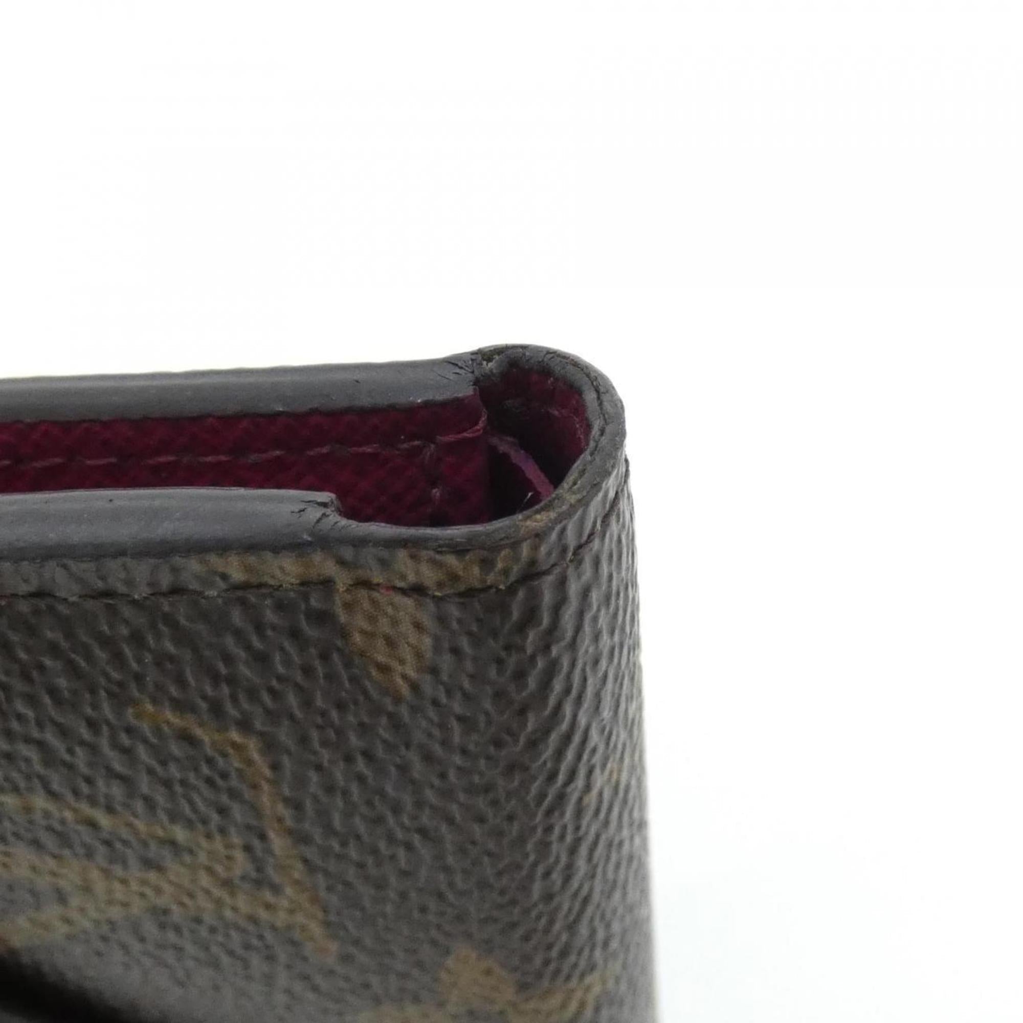 Louis Vuitton Fuchsia Marron Monogram Monogram Wallet (Tri-Fold)