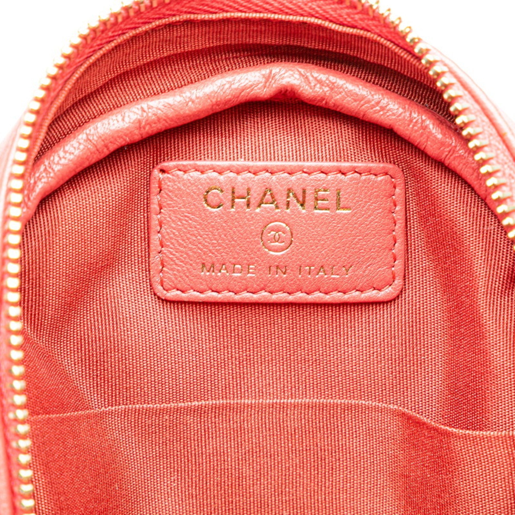 Chanel Red Color Leather Shoulder Bag