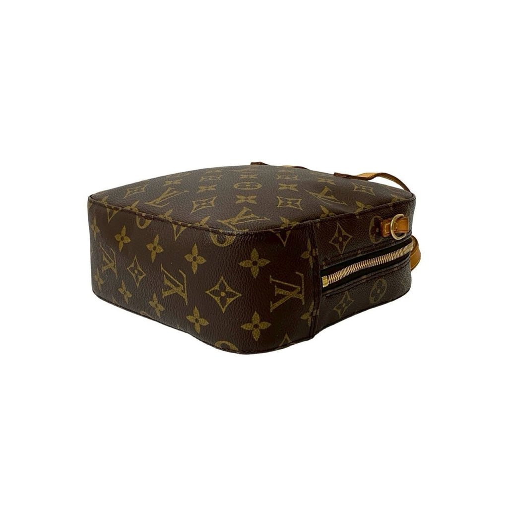 Louis Vuitton Brown Leather Pvc Handbag Shoulder Bag