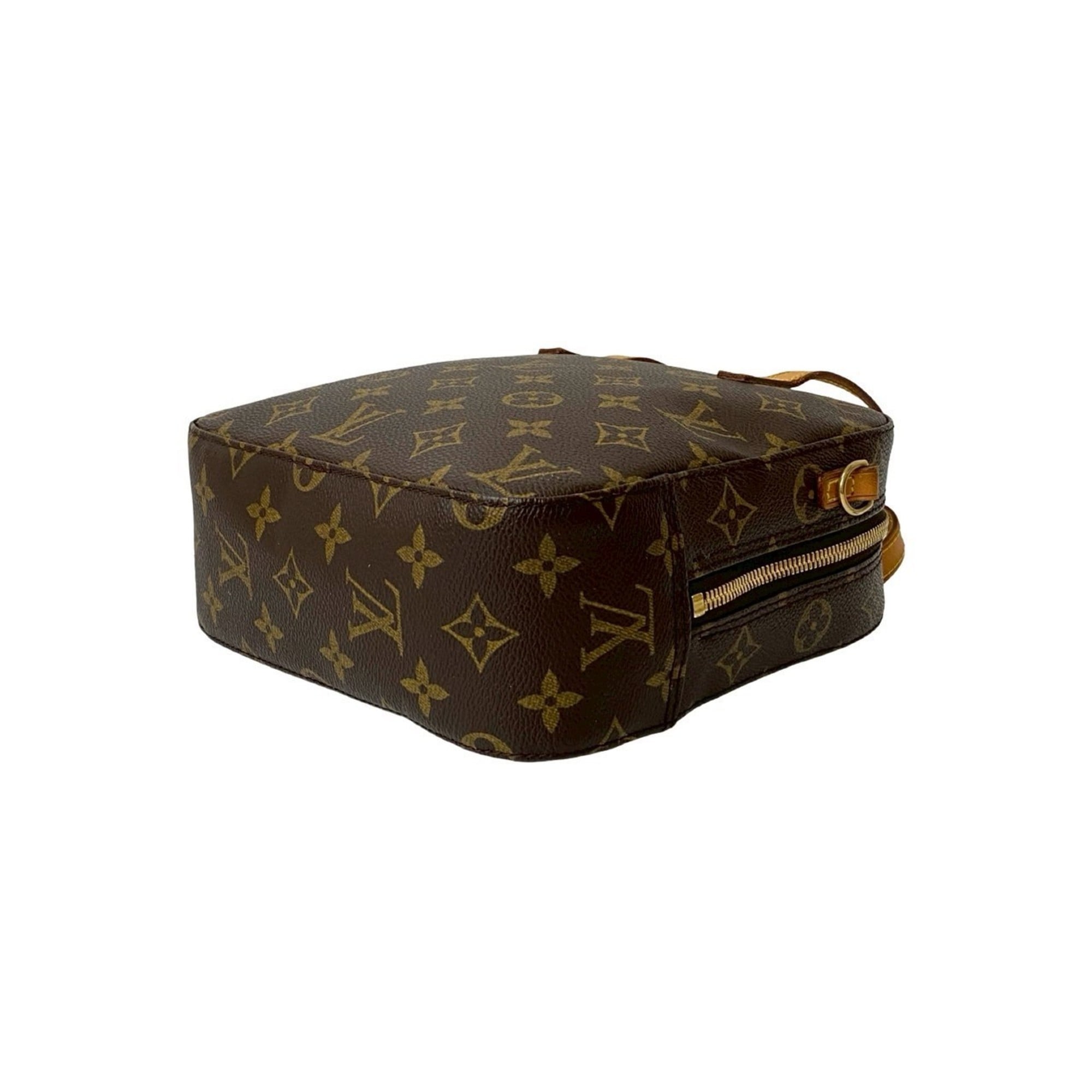 Louis Vuitton Brown Leather Pvc Handbag Shoulder Bag