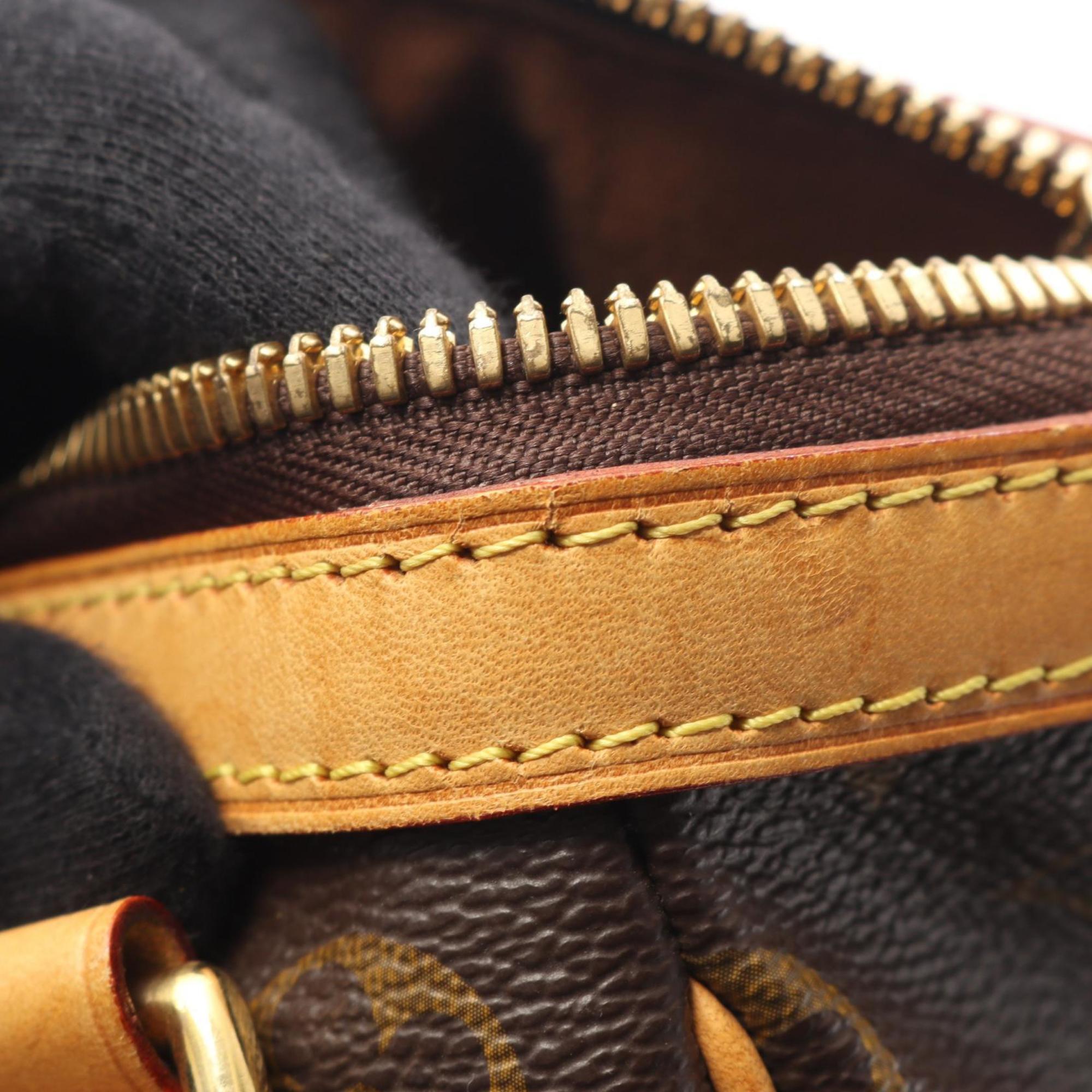 Louis Vuitton Brown Coated Canvas Leather Handbag